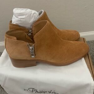 3.1 Phillip Lim Double Zipper Suede Ankle Boots EU 41 US 10.5 new